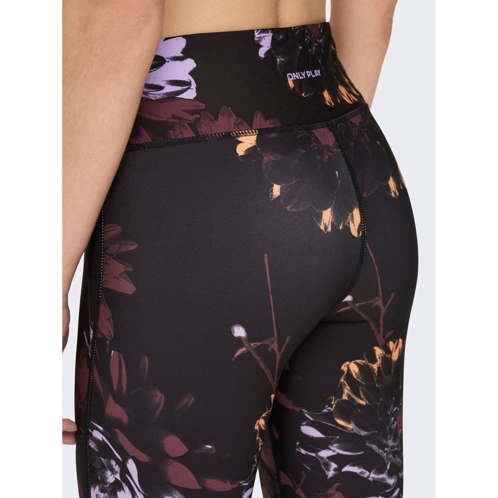 leggings preto com flores