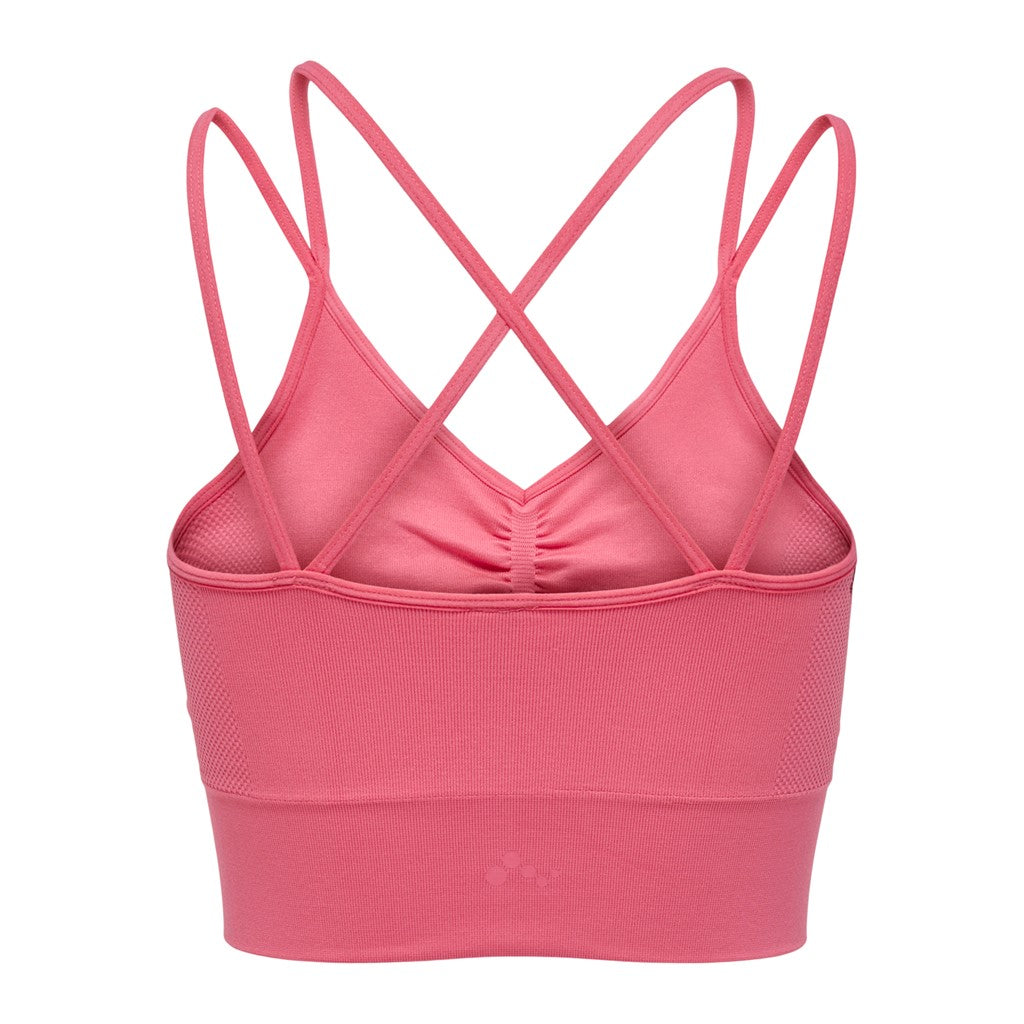 top seam coral feminino